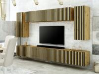 МЕБЕЛЬНАЯ СТЕНКА LOFT С ЛАМЕЛЯМИ НАБОР TREND - 5 DAB ARTISAN