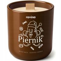 Świeca Sojowa Piernik Ravina - Naturalna, Zimowa, Świąteczna