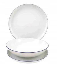 Komplet talerzy na 6 osób (18 elementów) Bogucice - Base Blue na Wigilię