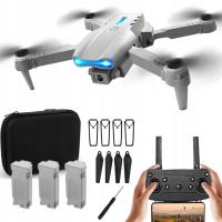 Dron E99 z kamerą 1080p, 3 akumulatory 1800 mAh, 8 śmigieł, walizka
