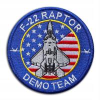 Haftowana naszywka myśliwiec F-22 Raptor Demo Team