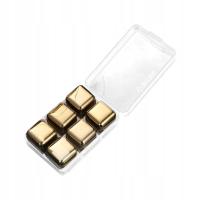 Kostki lodu ze stali nierdzewnej wielokrotnego użytku spożywcze z zamrażarką do przechowywania 6 złotych