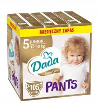 PIELUCHOMAJTKI DADA EXTRA CARE PANTS ROZMIAR 5 105 SZTUK MIESIĘCZNY ZAPAS