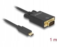 Kabel DeLOCK 85261 1m USB-C VGA (D-Sub) Czarny
