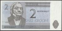 Estonia 2 korony 1992 - AB - Baer - stan bankowy UNC
