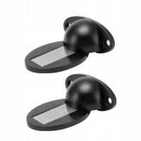 2SZT MAGNETYCZNY BLOKADOR DRZWI CZARNY NA PODŁOGĘ TRWAŁY