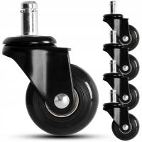 РЕЗИНОВЫЕ ПОВОРОТНЫЕ РОЛИКИ ДЛЯ ПОВОРОТНОГО КРЕСЛА 5 ШТ. БЕСШУМНЫЕ