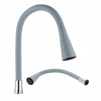 Giętka WYLEWKA regulowana 3/4 do baterii DWUFUNKCYJNA szara ELASTYCZNA