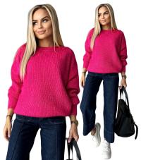 Klasyczny ciepły mięciutki SWETER damski modny kobiecy puszysty BALBINA