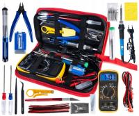 НАБОР ИНСТРУМЕНТОВ ЭЛЕКТРИЧЕСКИЙ ПАЯЛЬНИК МУЛЬТИМЕТР ОТВЕРТКИ ОЛОВО 60 ВТ ЧЕХОЛ