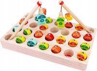 Drewniana gra edukacyjna gra magnetyczna łowienie rybek