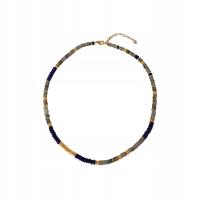 Naszyjnik z naturalnego lapisu lazuli, ręcznie wykonany z personalizowanego łańcuszka