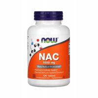 NOW FOODS NAC N-Acetyl Cysteine N-Acetylocysteina 1000 mg 120 tabletek