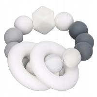 SILIKONOWE ZĄBKI PIERŚCIENIA KORALIKI DZIECIĘCE BRANSOLETKA GUMOWA EW