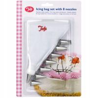 Rękaw cukierniczy z 8 tylkami i adapterem Tala