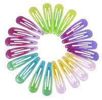 Набор заколок 20 шт. заколки для девочек блестящие розовые зеленые желтые