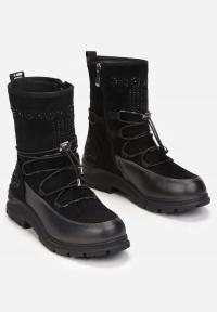 Born2Be Srebrne Botki Zima Ekozamsz