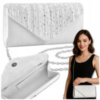 Формальный клатч женская сумка блестящая Вечерняя почтальон серебро