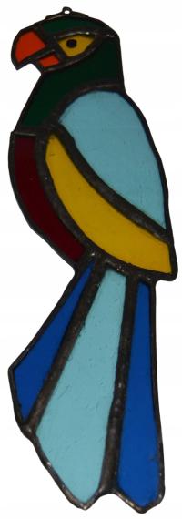 Papuga szkło witrażowe zawieszka dekoracja prezent