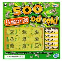 Loteria los 500 od ręki zdrapka