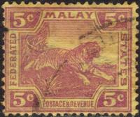 Federated Malay States 5 c.