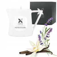 ŚWIECA DO MASAŻU CIAŁA CIEPŁYM WOSKIEM LAVENDA VANILLA 110 MASŁO SHEA HABYS