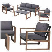 Zestaw mebli ogrodowych dla 5 osób aluminiowy Meble ogrodowe stół sofa