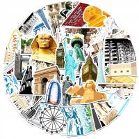 Naklejki Europejskie i Światowe Zabytki Dziedzictwo Kultury 64 sztuki