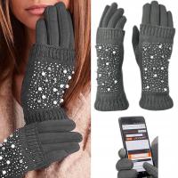 DOTYKOWE RĘKAWICZKI damskie OCIEPLANE zimowe CIEPŁE mitenki 3w1 - KOLORY