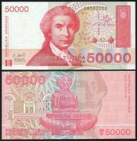 $ Chorwacja 50000 DINARA P-26 UNC 1993