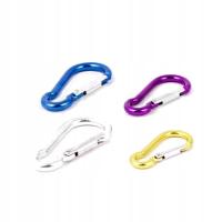 KARABIŃCZYK KARABINEK DO LIN 90mm ALUMINIOWY 5szt