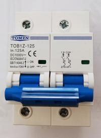 BEZPIECZNIK TOB1Z-125 PODWÓJNY WYŁĄCZNIK NADPRĄDOWY MCB 2P 125A 1000V DC