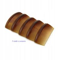 Grzebień grzebyk klasyk brąz bursztynowy 5 sztuk