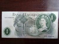 Банкнота 1 фунт Англия