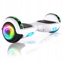 SISIGAD Deskorolka elektryczna 10km/h Hoverboard Głośnik Bluetooth Biały