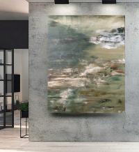 STORM Duży Oryginalny obraz na płótnie ręcznie malowany 100 cm x 80