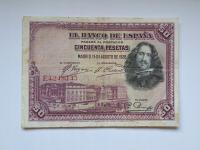 Hiszpania 50 pesetas 1928 rok. Seria E4