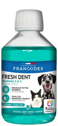 FRANCODEX Fresh Dent Płyn do Higieny Jamy Ustnej dla psów i kotów 250ml