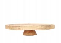 Patera drewniana na nóżce M HOMLA Sjal Mango 33 cm 88659014 Do serwowania