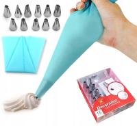 DEKORATOR CUKIERNICZY TYLKI cukiernicze zestaw 12szt + RĘKAW +ADAPTER WOREK