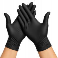 RĘKAWICE NITRYLOWE CZARNE 100 SZTUK ROZMIAR S