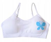 Biustonosz TOP 8-10 lat dla dziewczynki super wygodny biały