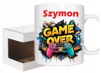 KUBEK GRACZA fana gier komputerowych GAMING game over + dowolne imię
