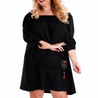 Tunika oversize sukienka czarna plus size