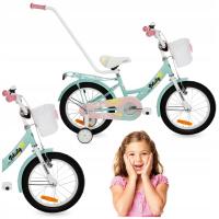 ДЕТСКИЙ ВЕЛОСИПЕД 16 ДЮЙМОВ ВЕЛОСИПЕД ДЛЯ ДЕВОЧКИ КОРЗИНА И НАПРАВЛЯЮЩАЯ БЕСПЛАТНО