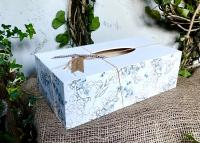 Biały Prostokątny Chustecznik Pudełko Na Chusteczki Akwarelka