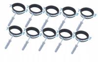 Uchwyty obejma stalowa do rur z gumą 2