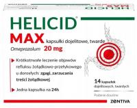 Helicid Max zgaga refluks 20 mg 14 kapsułek dojelitowych