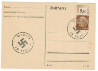 Kartka 1939 Zaolzie datownik okolicznościowy Bystrzyca