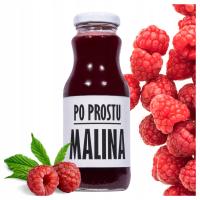 Малиновый сок, прессованный из малины 100% натуральный NFC без сахара и добавок 250 мл